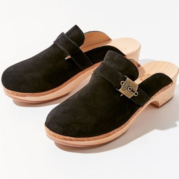 Dr. Scholl's Original Collection Black Suede Clogs - Picture 1 of 12